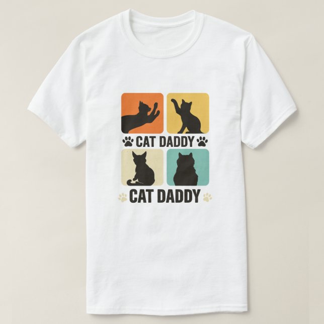 Camiseta papá gato papá gato  (Diseño del anverso)