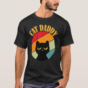 Camiseta Papá Gato puesta de sol retro estilo ochenta angu