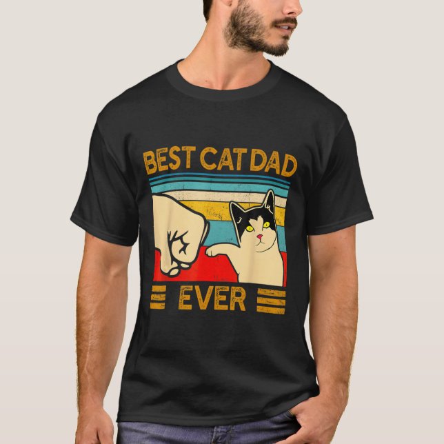 Camiseta Papá Gato Regalo de Papá Gato El Día Del Padre Par (Anverso)