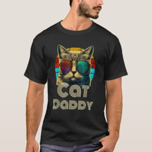 Camiseta Papá gato retro papá padre gato 8090 cosecha