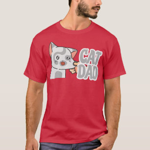 Camiseta Papá gato se burló del dulce gato gatito padre del