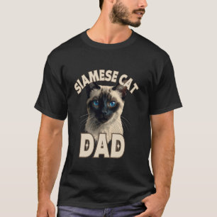 Camiseta papá gato siamés diseño genial de gatito para cada