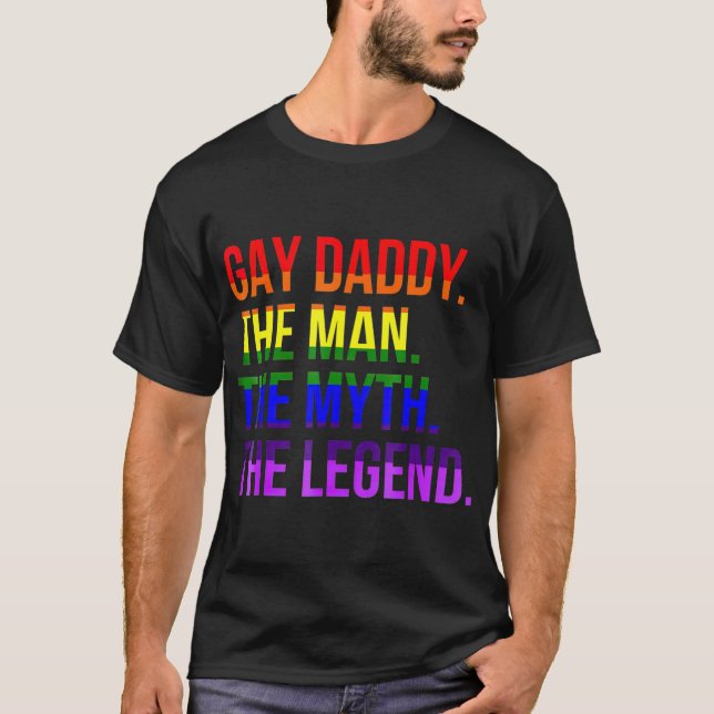 Camiseta Papá gay Orgullo LGBT Papá Regalo del Día del Padr (Anverso)