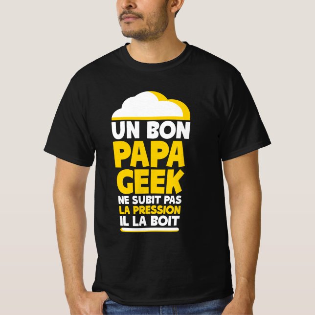 Camiseta Papa Geek Bière Pression (Anverso)