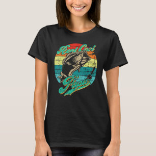 Camiseta Papa Genial de Carrete Pesca Retro Atardecer Vint