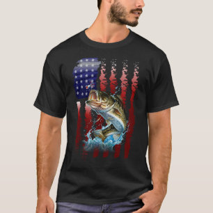 Camiseta Papá Genial de Cinta Usa Bandera Pesca Día del Pad