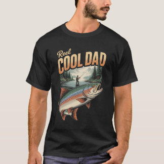 Camiseta Papá Genial Pescando Vida de Papá Feliz Día del P