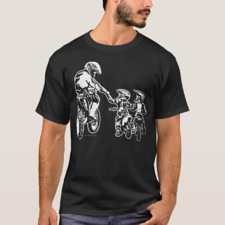 Camiseta Papá Genial Piloto de Moto de Cross Padre e Hijo