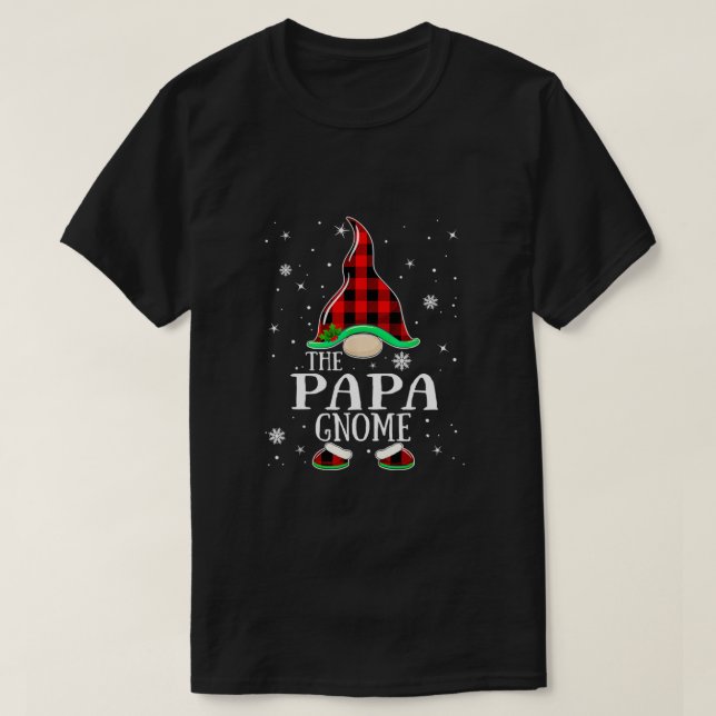 Camiseta Papa Gnome Búfalo Navidades de familia con juego (Diseño del anverso)