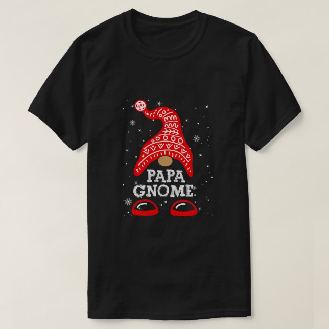 Camiseta Papa Gnome Navidades graciosos que coinciden con e (Diseño del anverso)