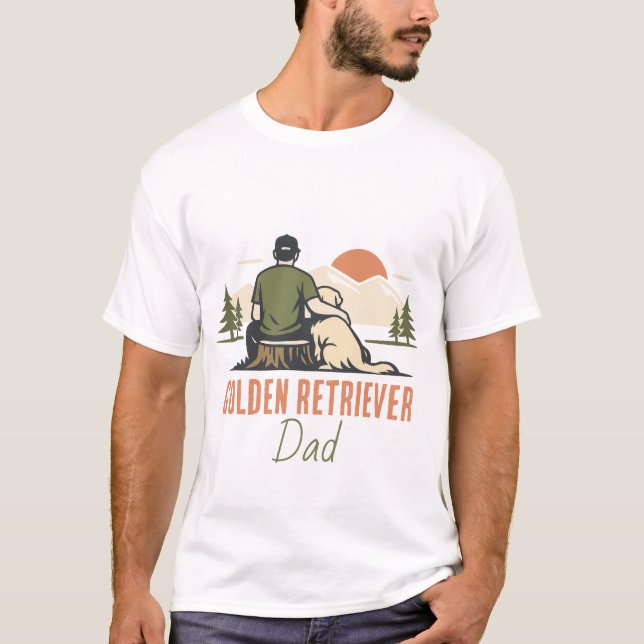 Camiseta Papá Golden Retriever (Anverso)
