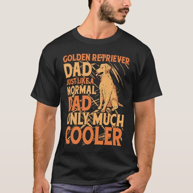 Camiseta Papá Golden Retriever igual que un papá normal sol (Anverso)