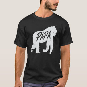 Camiseta Papa Gorilla Ape Monkey Animal Wildlife Gift Tee