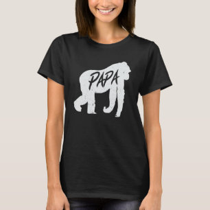 Camiseta Papa Gorilla Ape Monkey Animal Wildlife Gift Tee