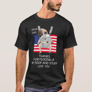 Camiseta Papá gracias por recoger mi caca y cosas Perro Ca