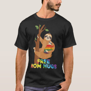 Camiseta Papa gratis abraza a lesbiana del orgullo arcoiris