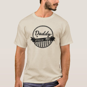 Camiseta Papa Grunge Desde 2014 Estandarte Círculo