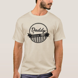 Camiseta Papa Grunge Desde Año Estandarte Círculo