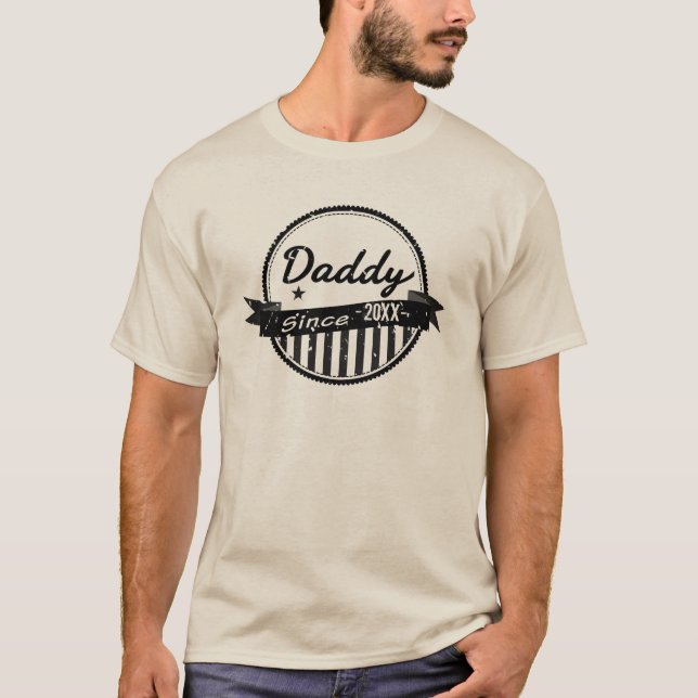 Camiseta Papa Grunge Desde Año Estandarte Círculo (Anverso)