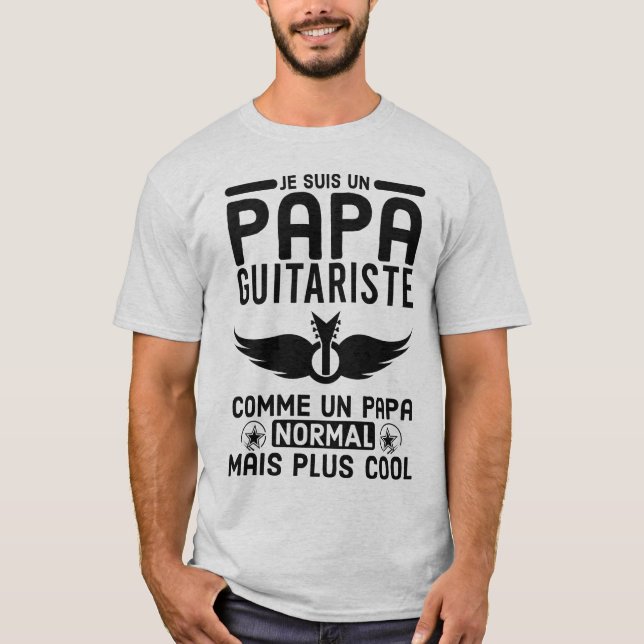 Camiseta Papa guitariste (Anverso)