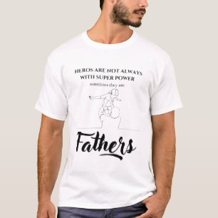 Camiseta Papá Héroe Sin Capa Día del Padre Arte de Línea