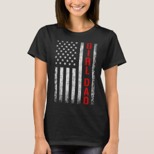 Camiseta Papá Hija Papá De Chicas Bandera De EE. UU. Día De