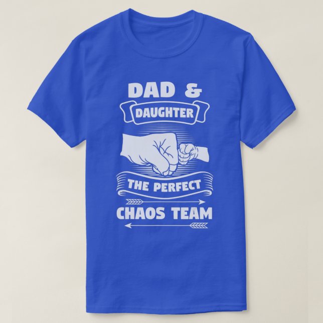 Camiseta Papá Hija Un Perfecto Regalo De Padre Del Equipo D (Diseño del anverso)