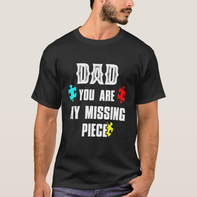 Camiseta Papá Hijo Hija Eres Mi Pieza Faltante Padre L (Anverso)