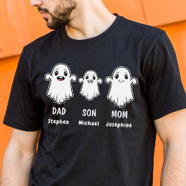 Camiseta Papá Hijo Y Mamá 3 Persona Fantasma Familia Hallow