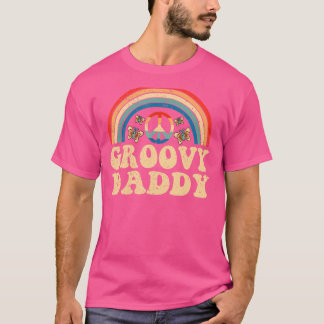 Camiseta Papá hippie retro Groovy papá hippie positivo de 7