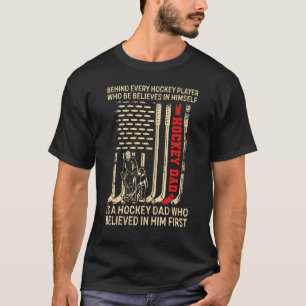 Camiseta Papá hockey masculino detrás de cada jugador de ho