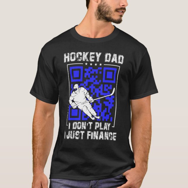 Camiseta Papá hockey masculino no juego solo financio hielo (Anverso)