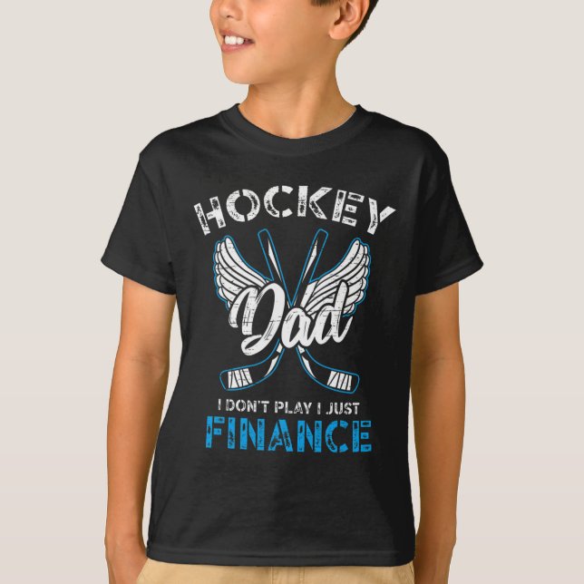 Camiseta Papá hockey que no juego yo solo financio (Anverso)