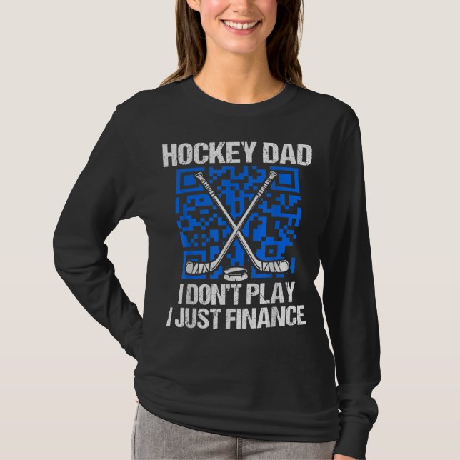 Camiseta Papá, hockey sobre hielo, no juego, solo financio  (Anverso)