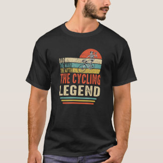 Camiseta Papá Hombre Mito Leyenda Bicicleta Esqueleto Bicic