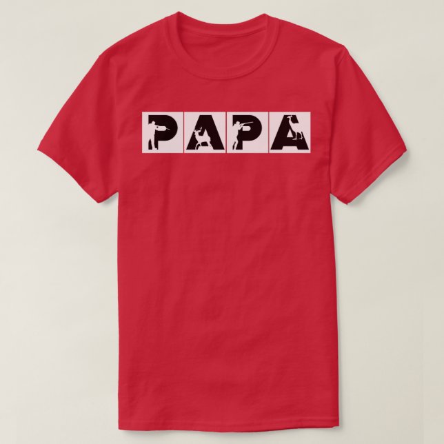 Camiseta Papa Hunting Hunter (Diseño del anverso)