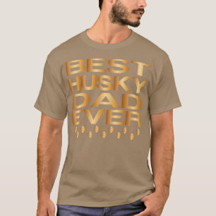 Camiseta Papá husky dorado es el mejor padre husky siberian