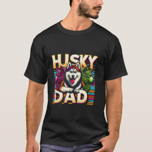 Camiseta Papá Husky Perro Husky Siberiano Para Hombres