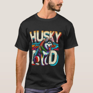Camiseta Papá Husky Perro Husky Siberiano Para Hombres