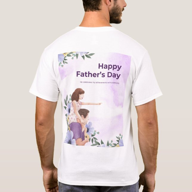 Camiseta Papá: Impulsado por el café y el amor (Reverso)