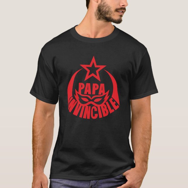 Camiseta papa invincible masque logo (Anverso)