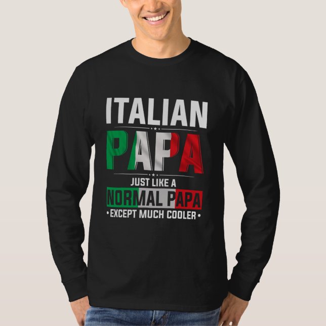 Camiseta Papa italiano Feliz Día de los Padres Bandera ital (Anverso)