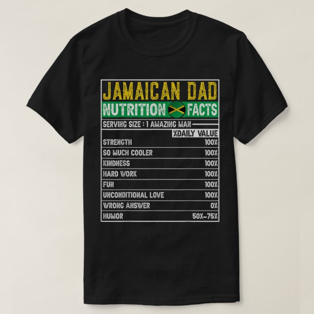 Camiseta Papá jamaiquino obsequia a papá héroe padre nutric (Diseño del anverso)