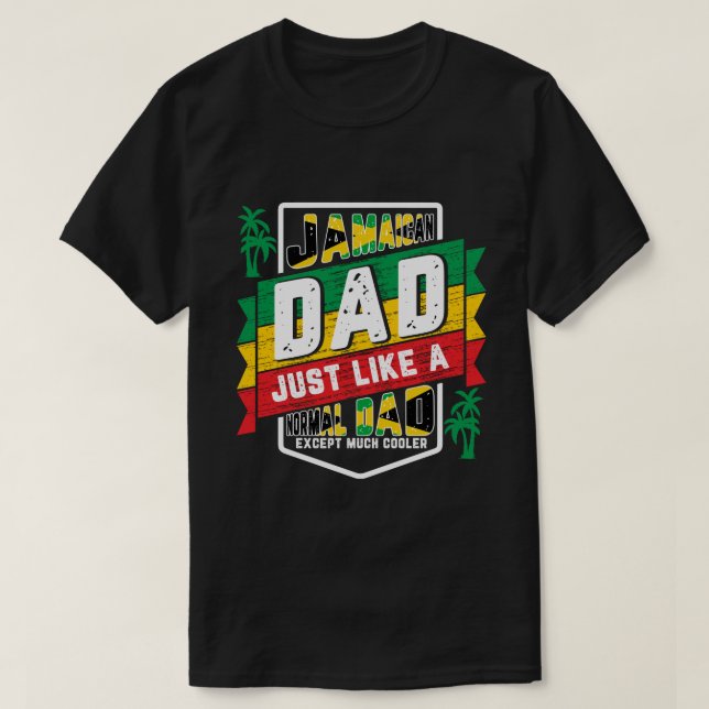 Camiseta Papá jamaiquino, regalo del Día del Padre (Diseño del anverso)