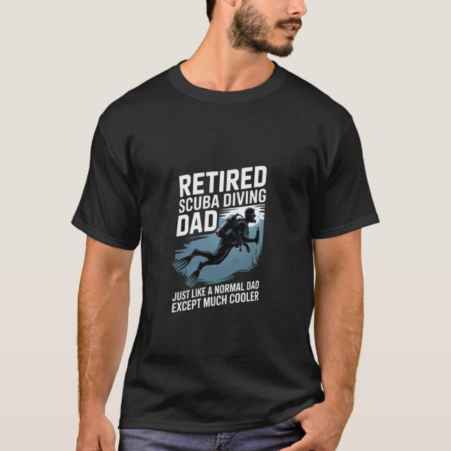 Camiseta Papá Jubilado de Buceo como un Papá Normal (Anverso)