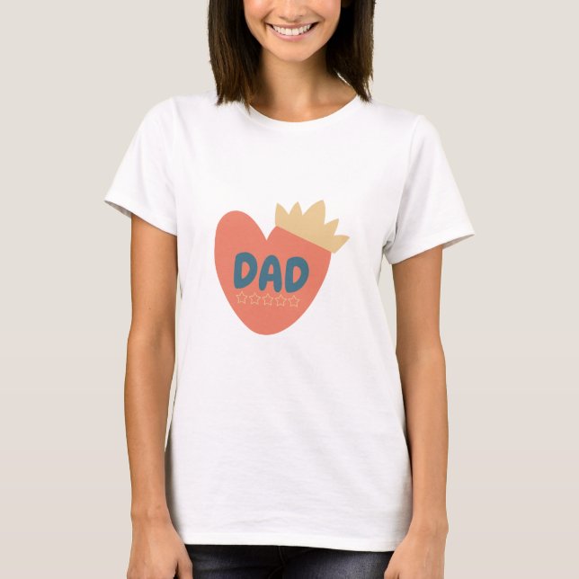 Camiseta Papá King, el día del padre, el mejor papá de la h (Anverso)