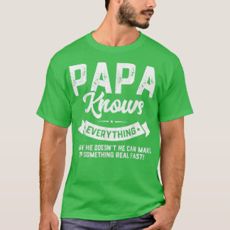 Camiseta Papa Knows Everything  60th Gift Funny Father's Da