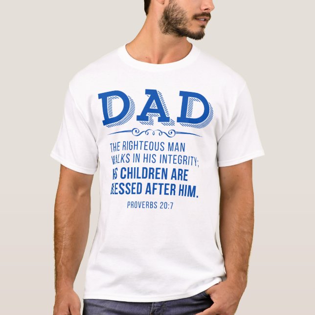 Camiseta Papá - La Escritura Cristiana del Día del Padre (Anverso)