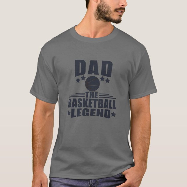 Camiseta Papá la leyenda del baloncesto divertidos regalos  (Anverso)