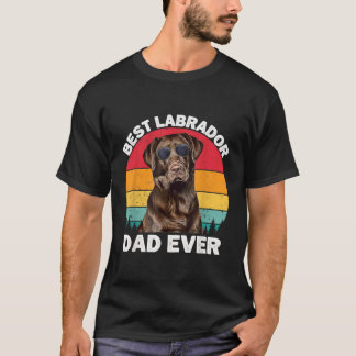 Camiseta Papá Labrador Mens Papá Lab de Chocolate Marrón Vi